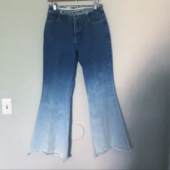 90s Y2K R4R Rave 4 Real Fringe Edges Flare jeans - Picture 3 of 11